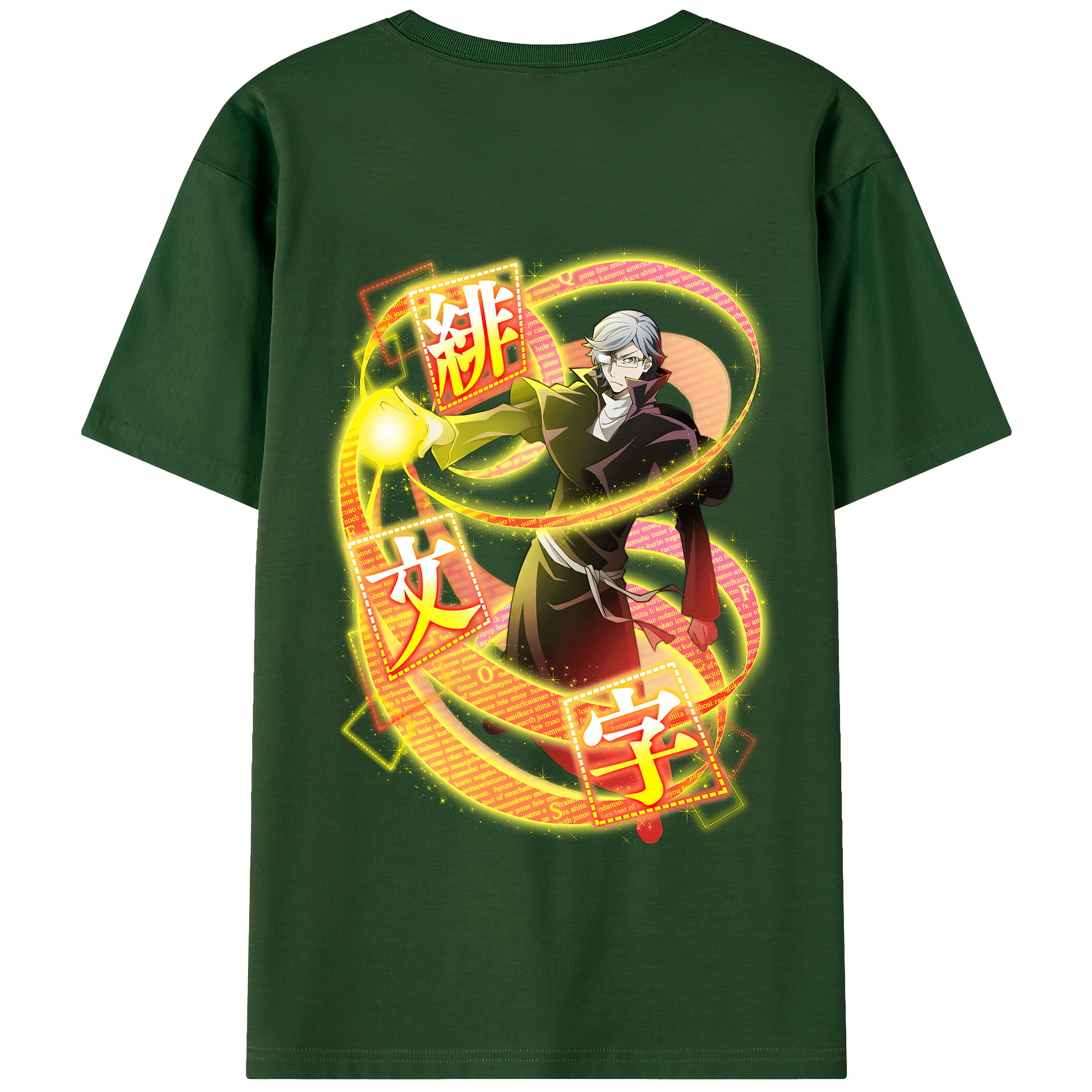 （画像用） 文豪ストレイドッグス Bungo Stray Dogs 綿100％半袖Tシャツ（背面プリント）